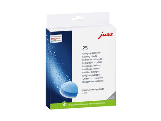 JURA 3 Phase Cleaning Tablets – 25 pack